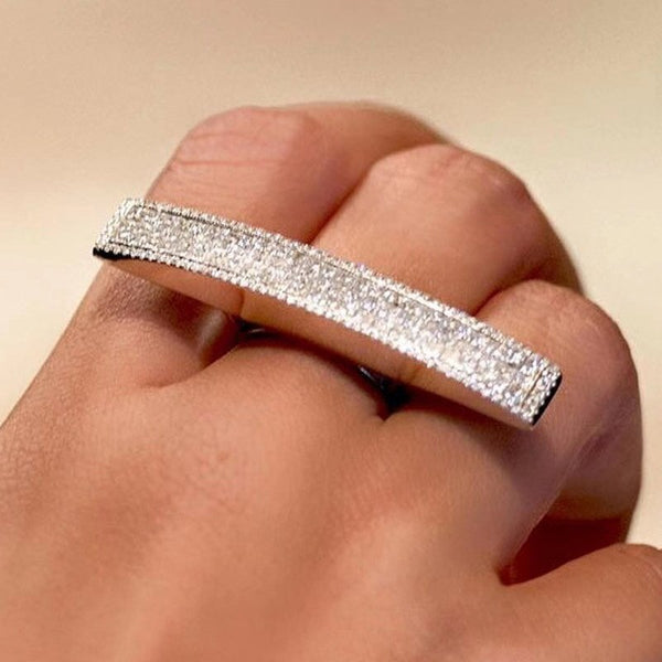 White Cubic Zirconia Wedding Ring for Woman