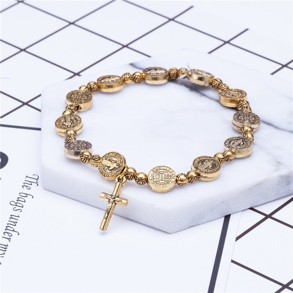 Jesus cross golden silver color jesus Bracelets