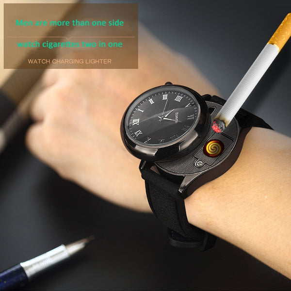 Digital USB Lighter Watch