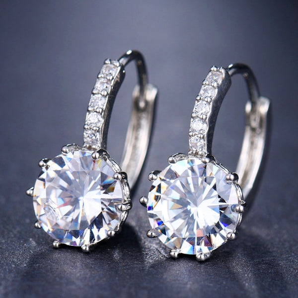 Fashion 10 Colors AAA CZ Element Stud Earrings