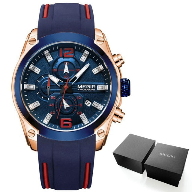 Men's Chronograph Analog Quartz Watch with Date