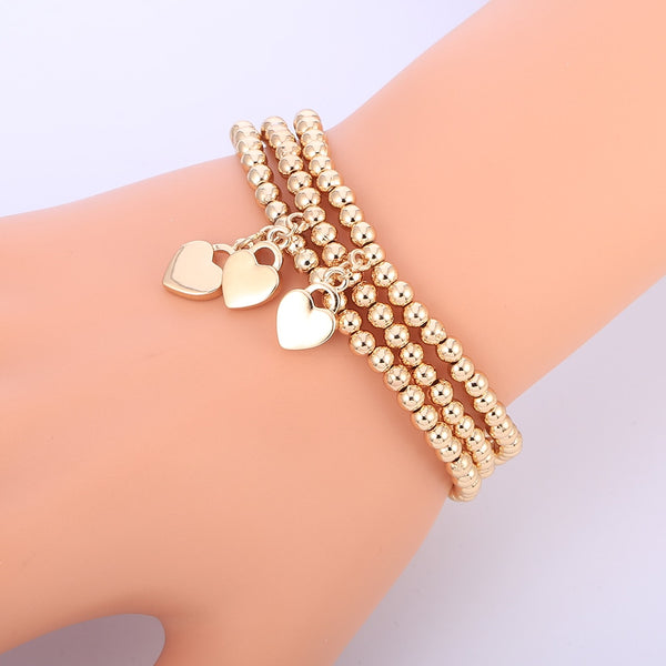 Women's Gold Color  Chain Charm Bracelet