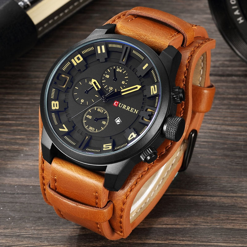 Luxury Army Military Steampunk Sports Male Quartz-Watch Men