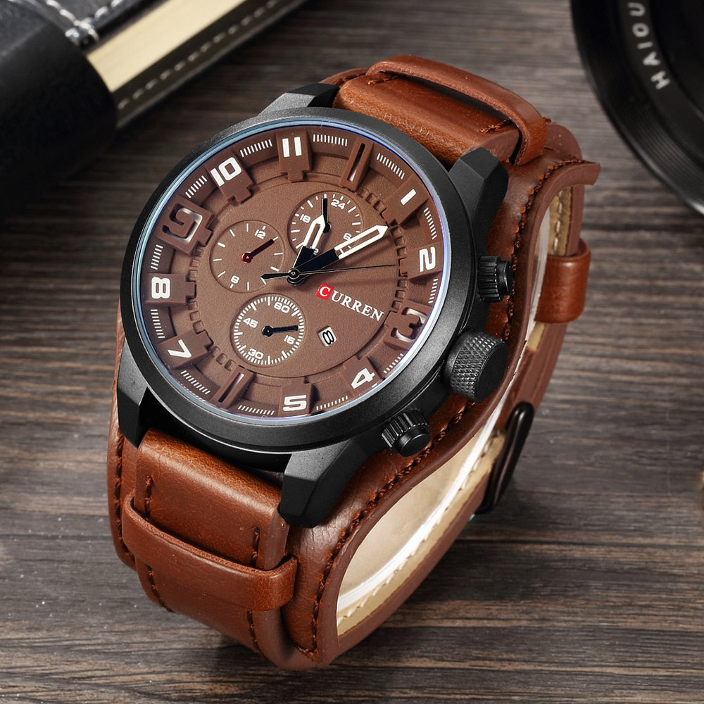 Luxury Army Military Steampunk Sports Male Quartz-Watch Men