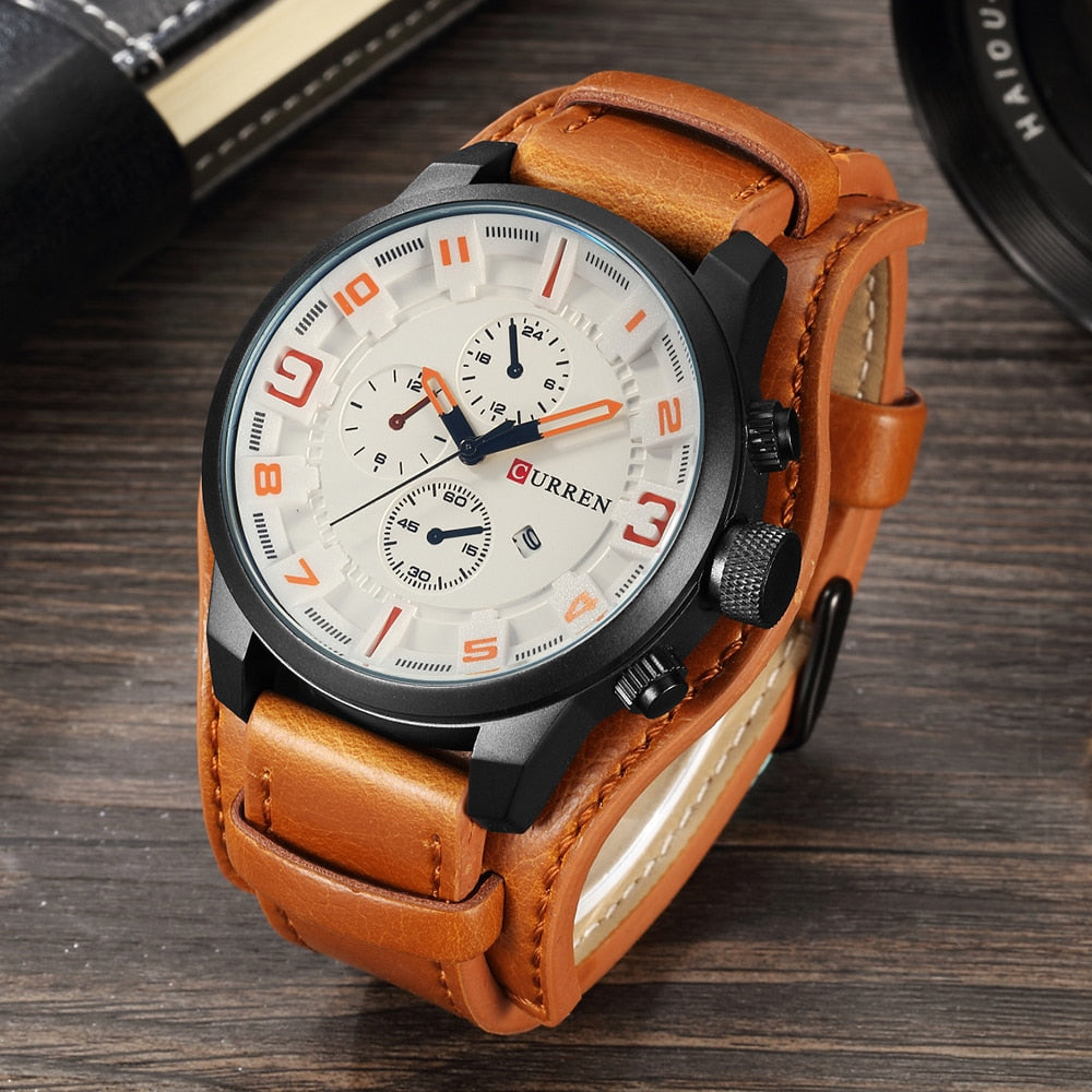 Luxury Army Military Steampunk Sports Male Quartz-Watch Men