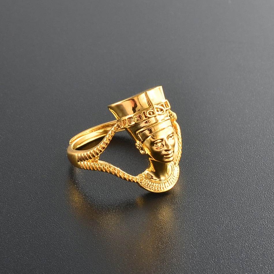 Egyptian Queen Nefertiti Ring for Women Girls African Finger Ring