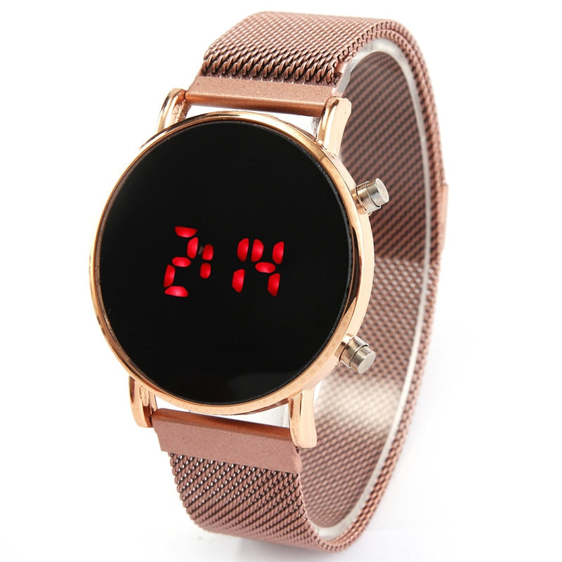 Men's Watches Magnet Buckle Sport LED Watches Men Digital  Wrist Watch