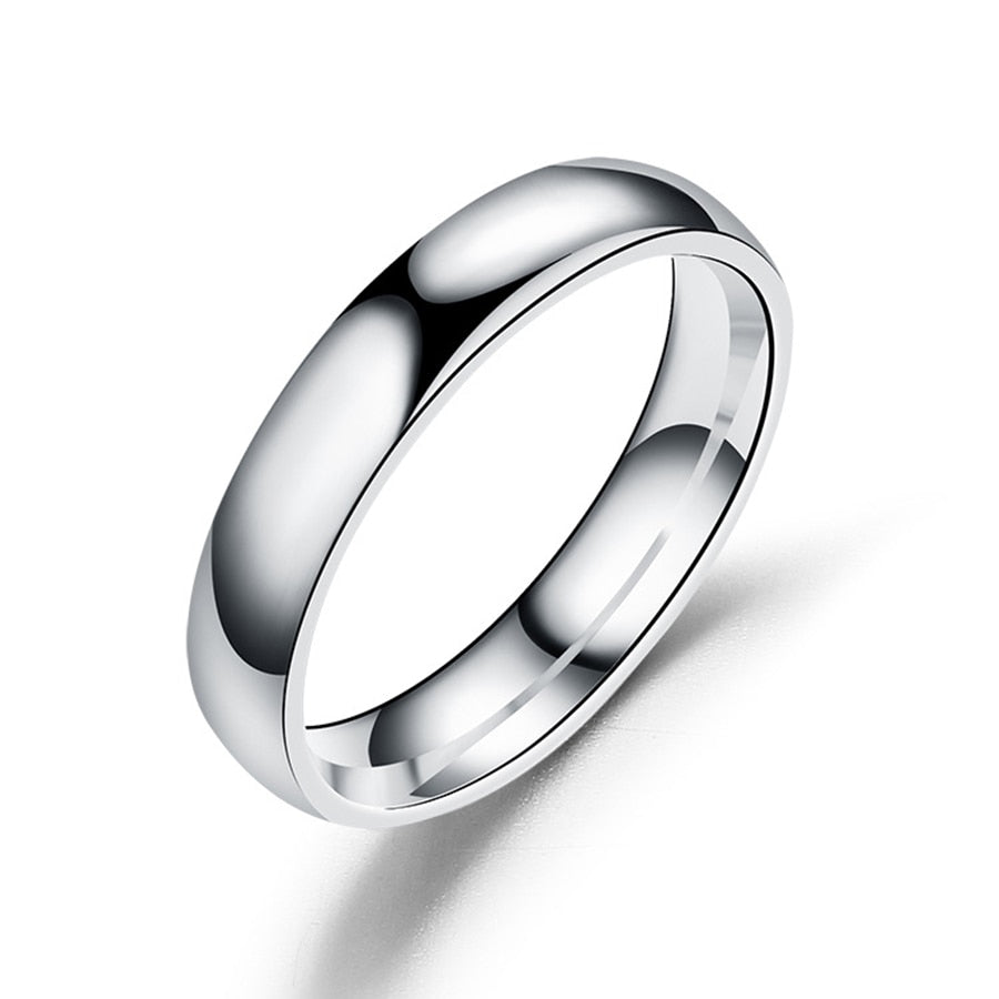 Simple 4mm Titanium Ring Women