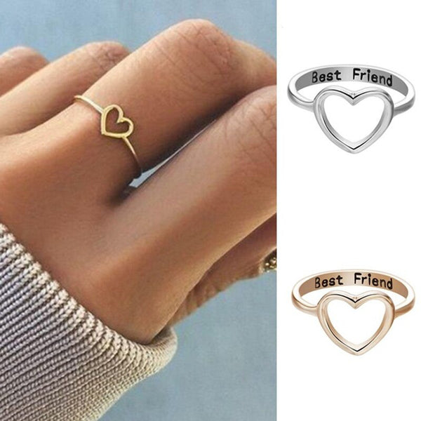 1pc Heart Anniversary Ring Fashion Friendship Ring