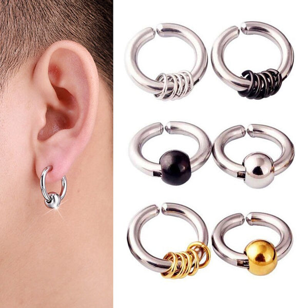 1 piece Stainless Steel Ear Clip Earrings For Men/Women