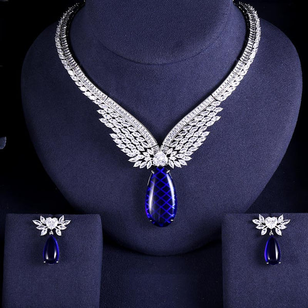 trendy Wedding Necklace Earrings For Women