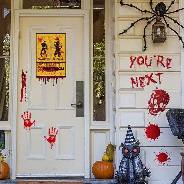 Horrible Halloween Bloody Handprint stickers