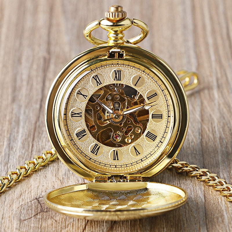 Christmas Gift Smooth Mechanical Pocket Watch