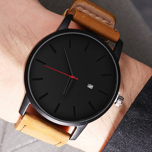 Men's Watch Wrist Watches Leather Male Clock Minimalistic Watches For Men