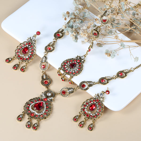 3 Pcs/lot Vintage Bohemian Indian Bridal Jewelry Sets