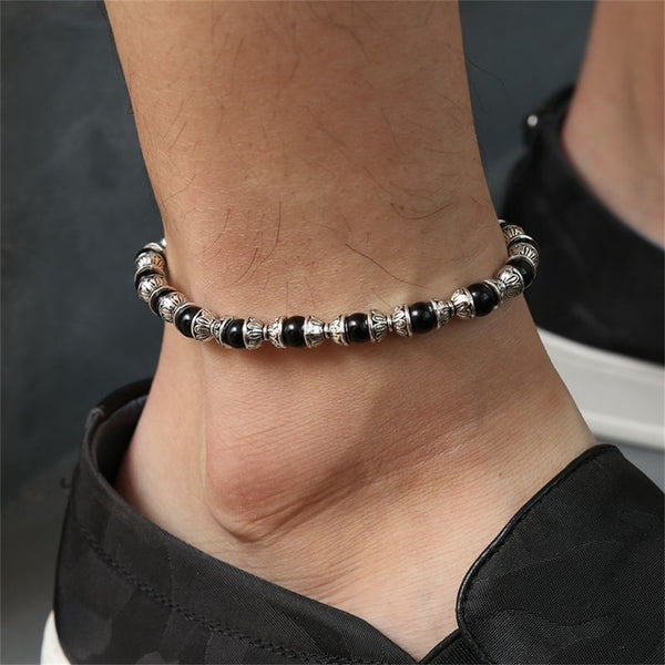 Beaded Ankle Bracelet Men