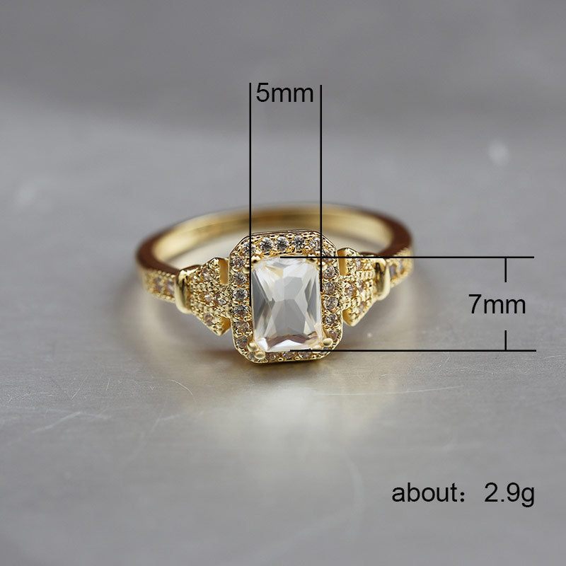 Luxury Tiny Shiny CZ Stone Engagement Rings