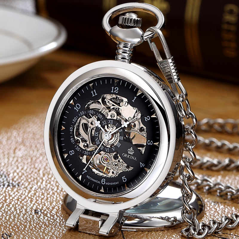 Stainless Steel Men Fashion Casual Pocket Watch