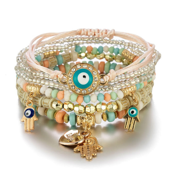 Women Eyes Design Temperament Multi-layer Bracelet