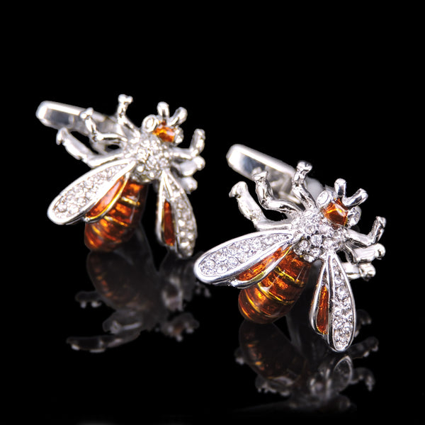 new animal crystal bee Cufflinks