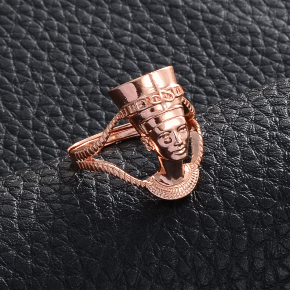 Egyptian Queen Nefertiti Ring for Women Girls African Finger Ring