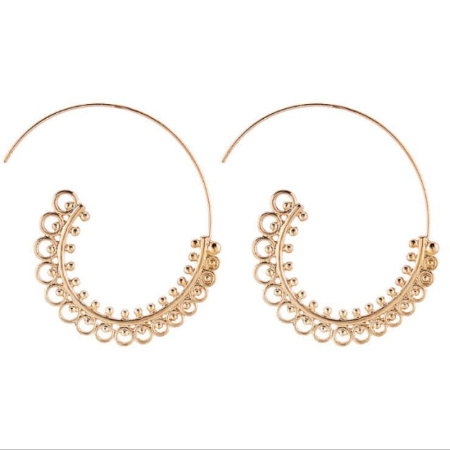 Girls Trend Gift Female Vintage Big Earrings