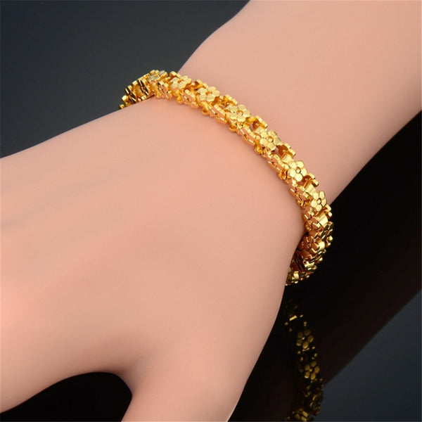 Gold Bracelet Trendy Stainless Steel Bicycle Chain Bracelets for Women