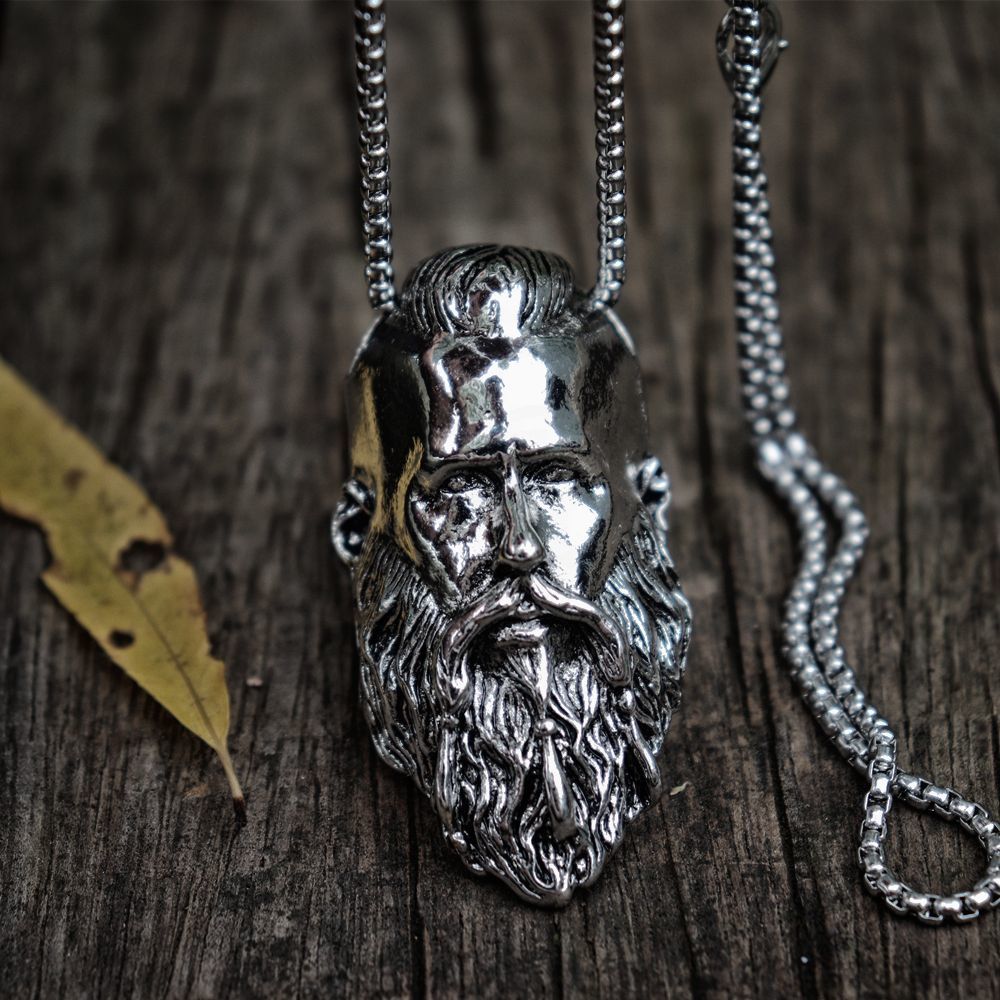 Cool Men’s Silver Color Beard Gentleman Pendant Necklace Gift for Him