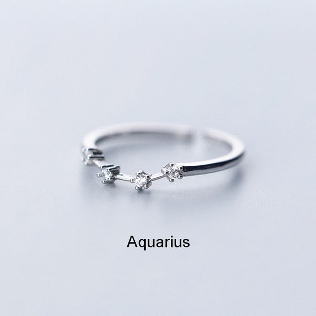 Female Elegant Zodiac Sign Finger Rings for Women