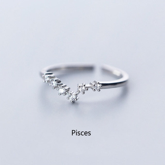 Female Elegant Zodiac Sign Finger Rings for Women