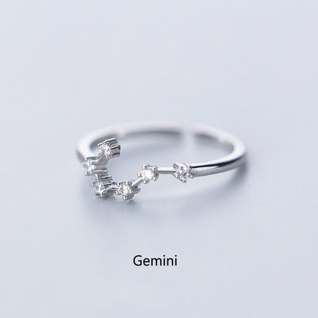 Female Elegant Zodiac Sign Finger Rings for Women