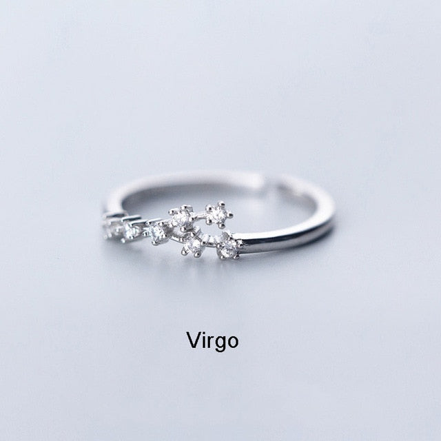 Female Elegant Zodiac Sign Finger Rings for Women