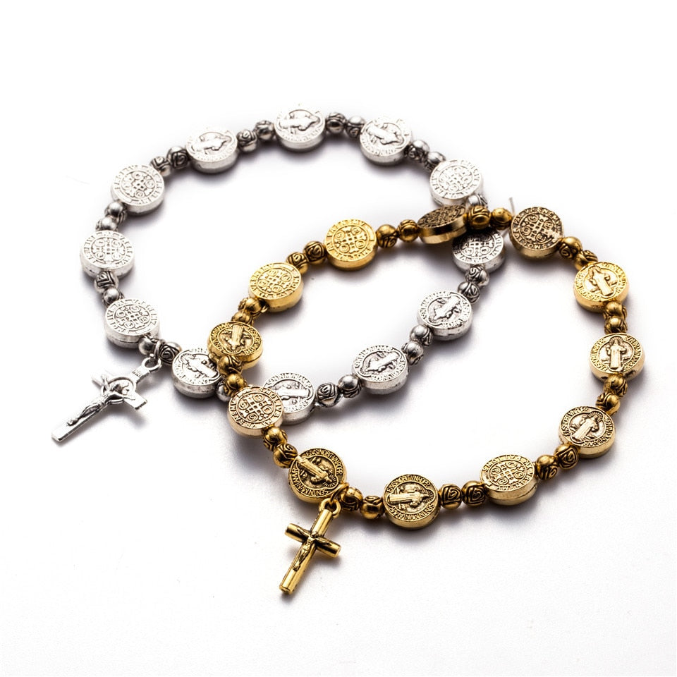 Jesus cross golden silver color jesus Bracelets