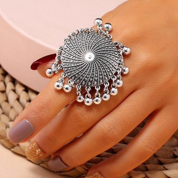 Vintage Tibetan Silver Color Finger Rings for Women