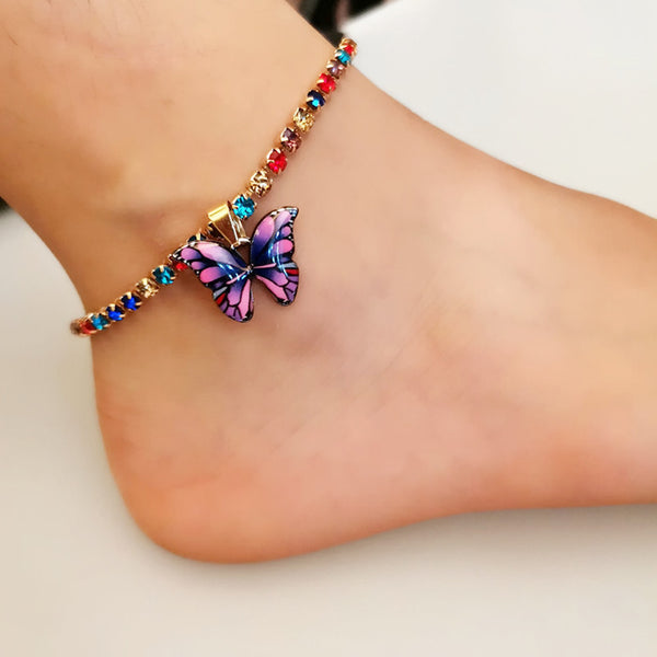 Boho Butterfly Anklets for Women