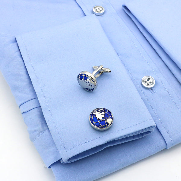 Blue White Color Sport Series Cufflinks