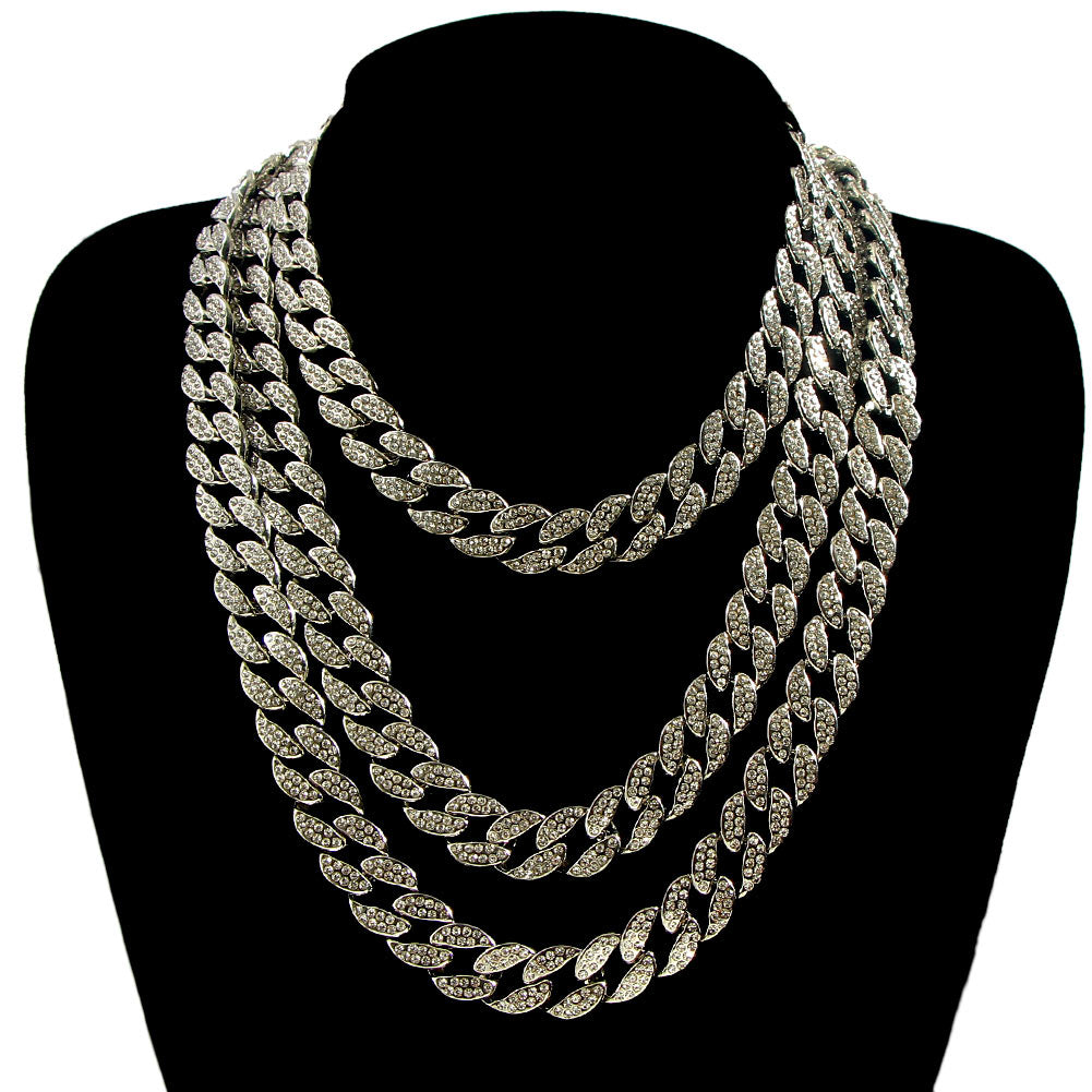 Punk Hip Hop Cuban Link Chain Choker Necklace