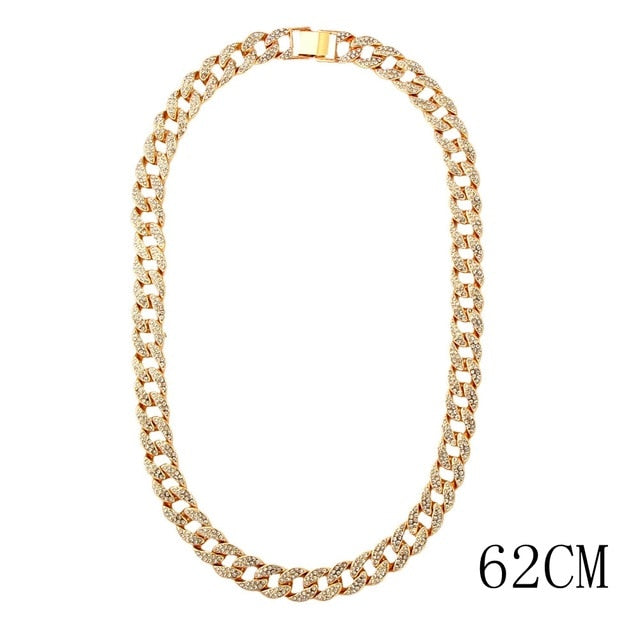 Punk Hip Hop Cuban Link Chain Choker Necklace