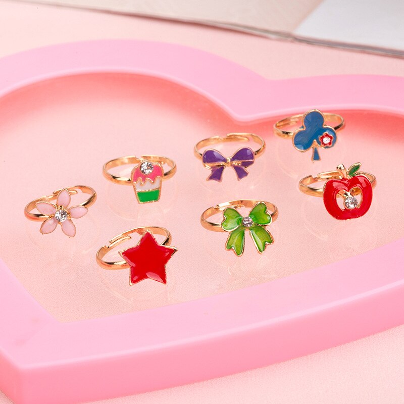 12Pcs Cute Cartoon Kids Rings