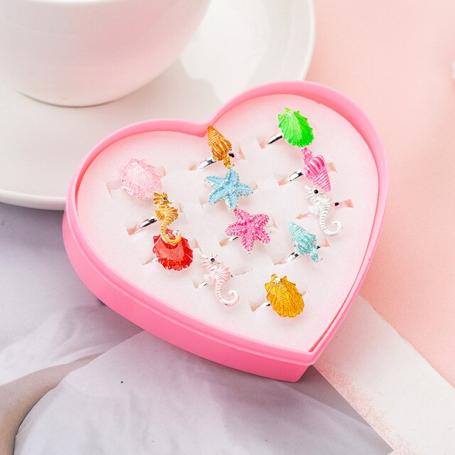 12Pcs Cute Cartoon Kids Rings