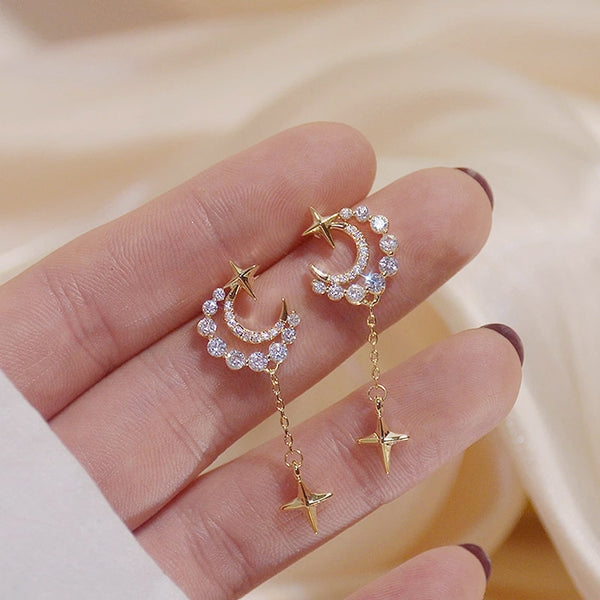 Exquisite Zirconia Moon Earring for Women