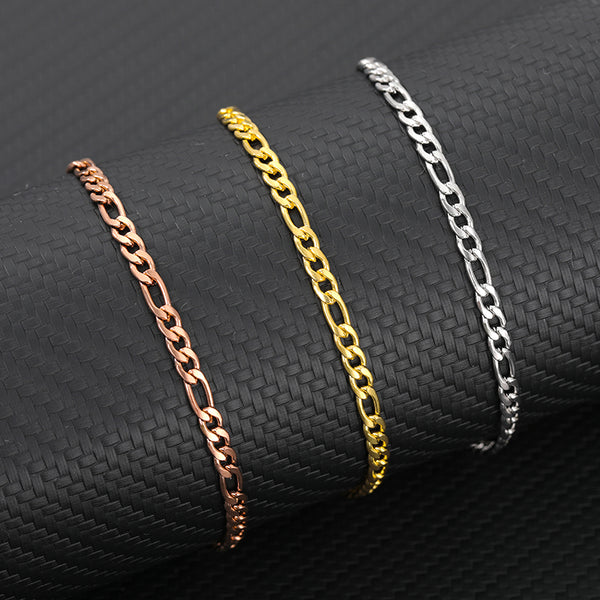 1.0nk Stainless Steel Anklets for Women  4mm Punk Cuban Chain for Men Charm