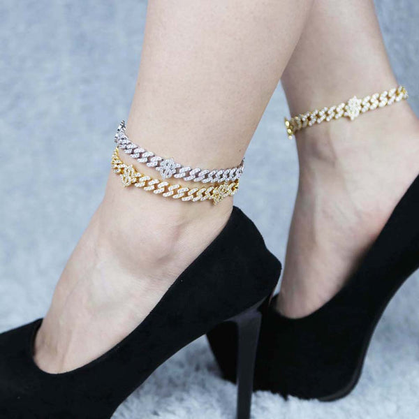 CZ Baguette Anklet Jewelry