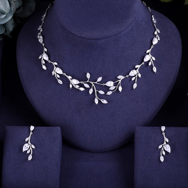 trendy Wedding Necklace Earrings For Women