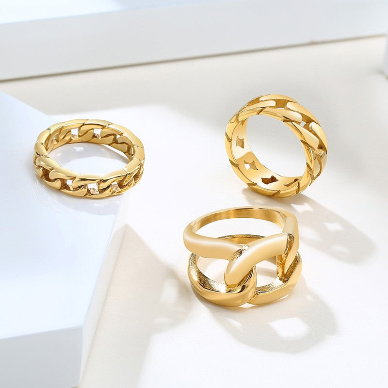 Cuban Chain Ring for Women