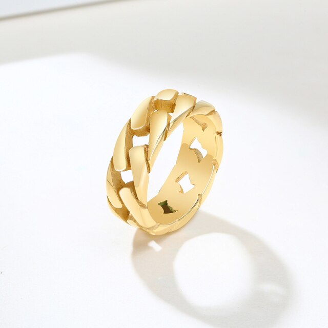 Cuban Chain Ring for Women