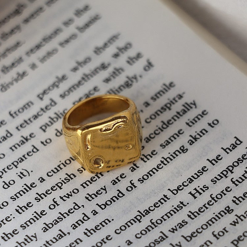 Black Enamel Abstract Body Rings