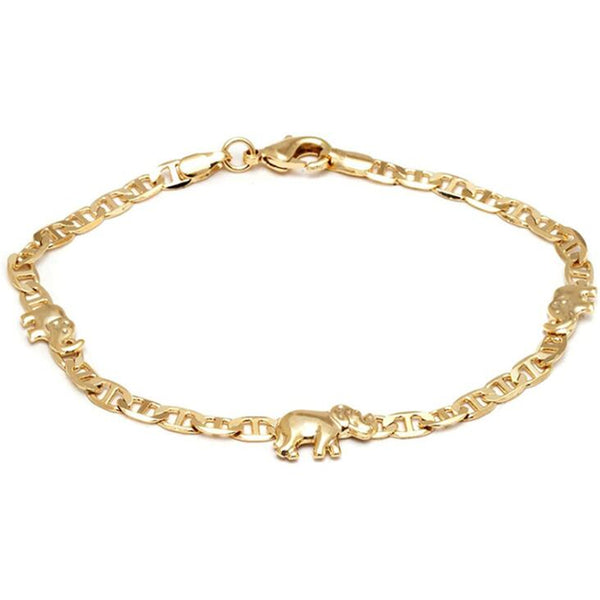 Vintage Gold Color Anklets For Women  Elephant Pendant