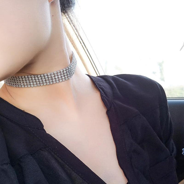 Crystal Rhinestone Choker Necklace