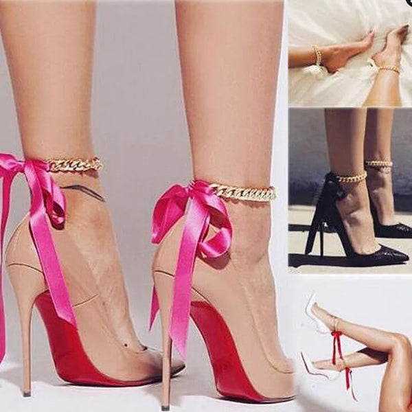 Fashion women sexy beach ribbon bow Ankle Chain